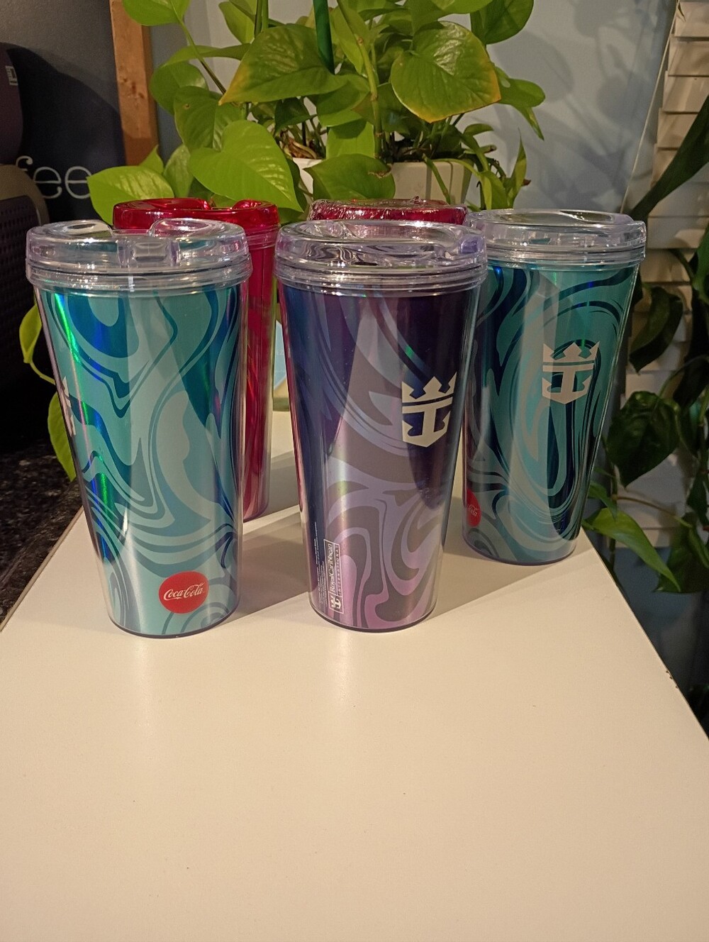 Coca Cola Cup Royal Caribbean Tumblers Lot